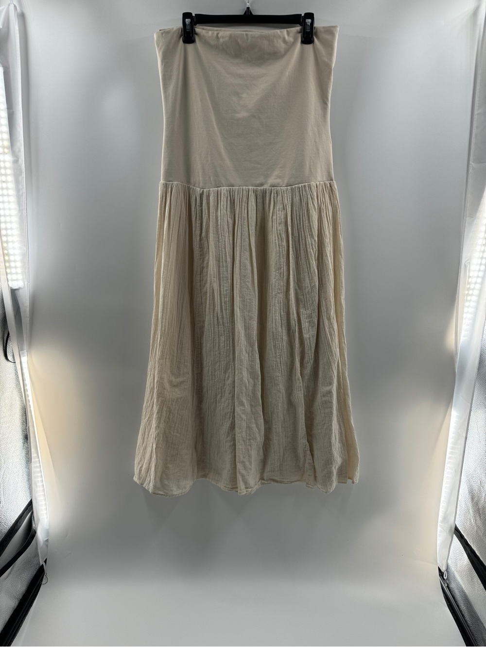 Aerie At The Barre Convertible Maxi Skirt Dress Cake Batter Women’s Large - Picture 2 of 8